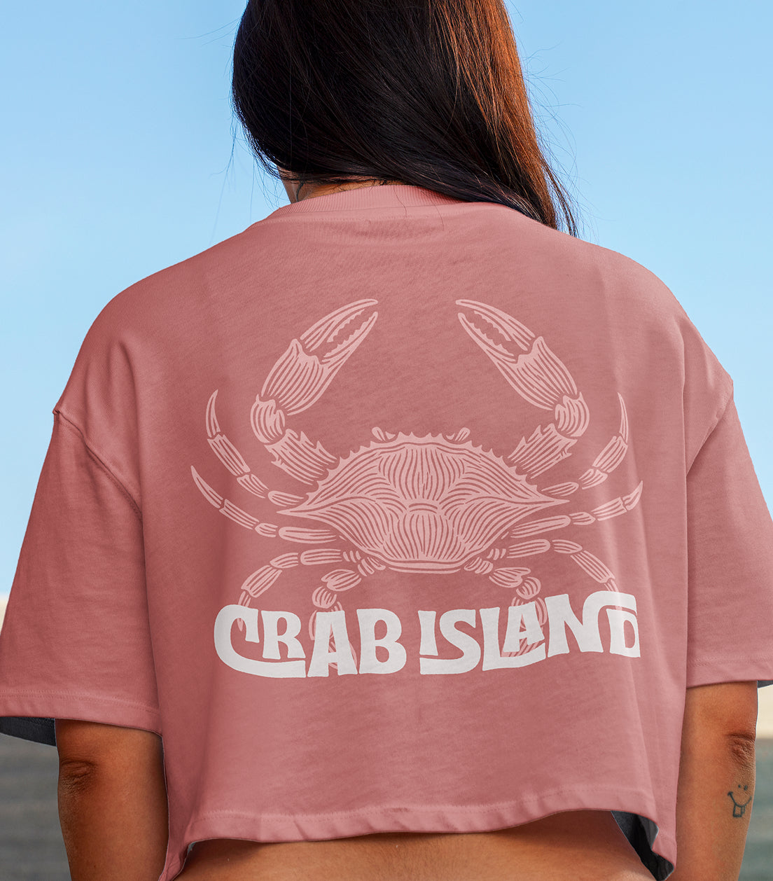 Crab Island Crop Tee