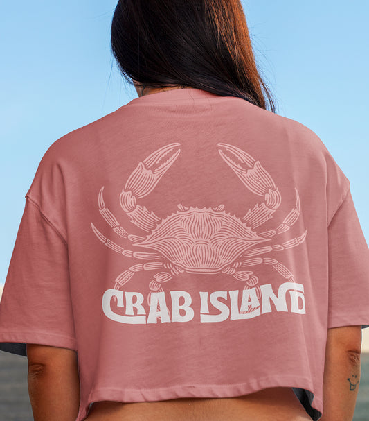 Crab Island Crop Tee