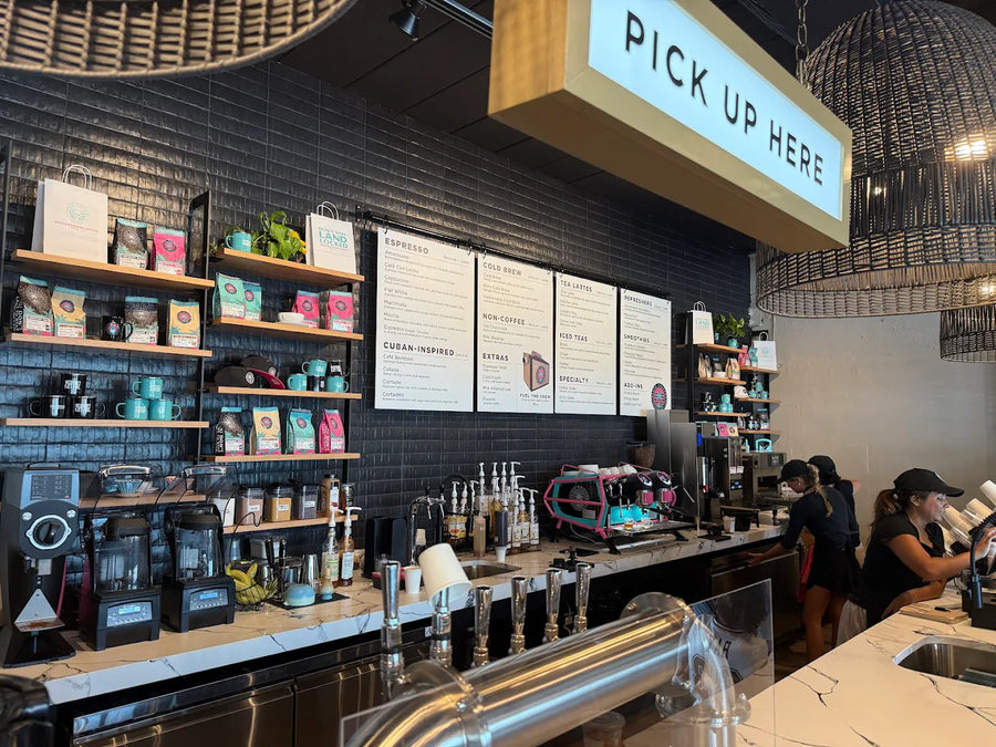 Beach Weekend Coffee bar and pick-up counter
